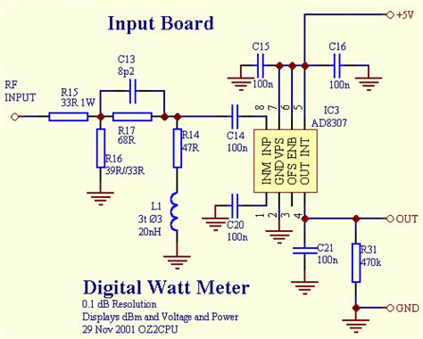 peak reading rf watt meter schematic|rf to dc power meter.